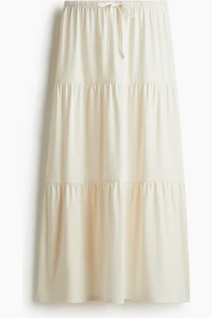 H&M Langer Stufenrock - Weiß