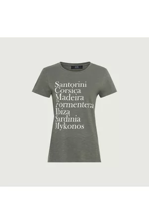 Hallhuber Damen Shirts - T-Shirt aus Bio-Baumwolle mit Inselnamen-Print