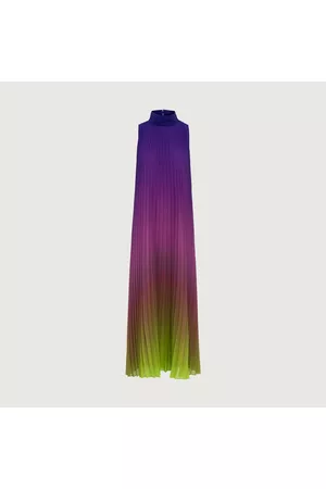 Hallhuber Damen Plissee Kleider - Maxi-Plisseekleid aus Georgette mit Farbverlauf