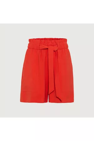 Hallhuber Damen Shorts - Paperbag-Shorts aus softem Viskose-Mix mit Bindegürtel