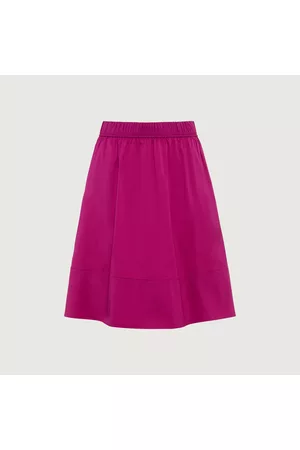 Hallhuber Damen Röcke - A-Shape-Minirock aus Baumwollpopelin mit elastischem Bund