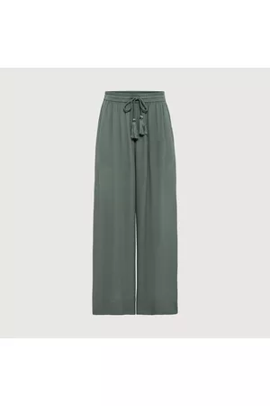 Hallhuber Damen Weite Hosen - Wide-Leg-Hose aus Lenzing™-EcoVero™ mit elastischem Bund
