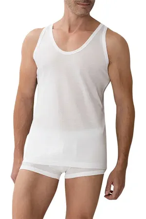 Zimmerli Herren Tanktop Merc. Baumwolle unifarben