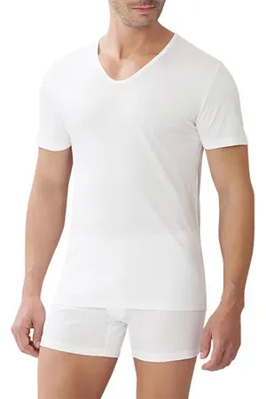 Zimmerli Herren V-Shirt Sea Island Baumwolle unifarben