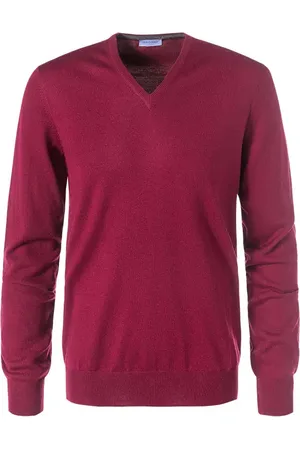 Gran Sasso Herren V-Pullover unifarben