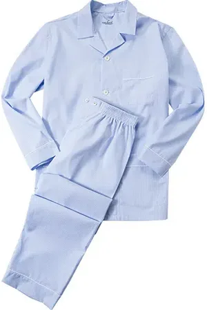 Van Laack Herren Pyjama Baumwolle & Mix Gestreift