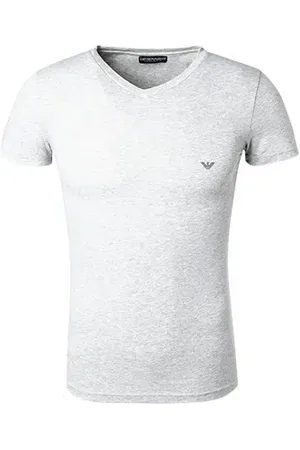 Emporio Armani Herren V-Shirt Baumwolle & Mix unifarben