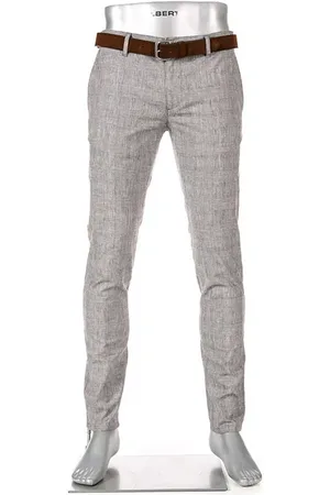 Alberto Herren Chino kariert Slim Fit