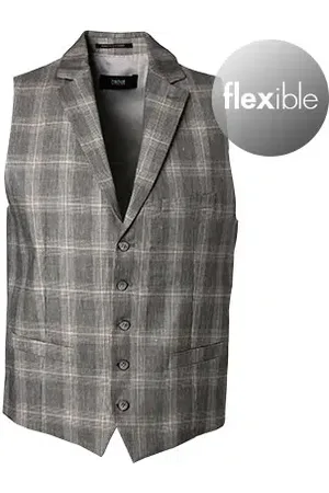 Cinque Herren Weste kariert Slim Fit
