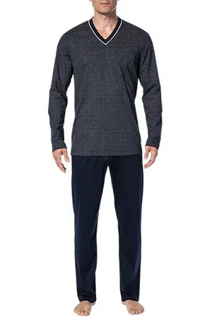 Novila Herren Pyjama Baumwolle & Mix Gemustert