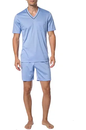 Novila Herren Pyjama Jersey-Baumwolle unifarben