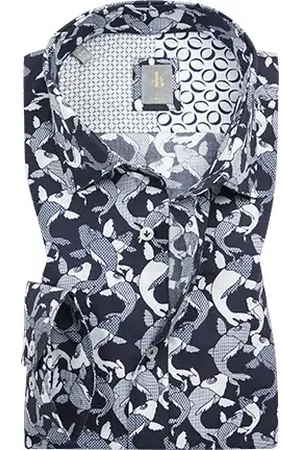 Jacques Britt Herren Hemd gemustert Slim Fit