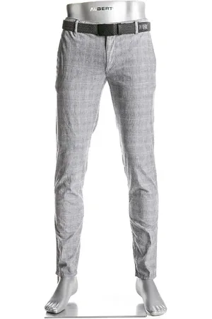 Alberto Herren Chino kariert Slim Fit