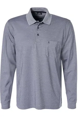 Ragman Herren Polo-Shirt meliert