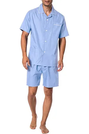 Novila Herren Pyjama Baumwolle & Mix unifarben