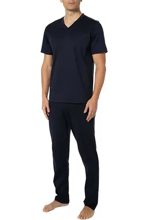 Zimmerli Herren Pyjama Set Jersey-Baumwolle unifarben