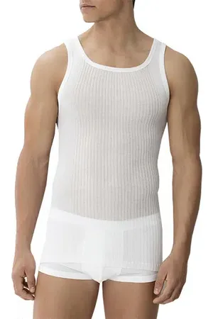 Zimmerli Herren Tanktop Merc. Baumwolle unifarben