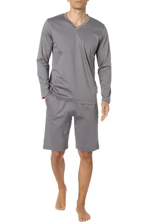 Zimmerli Herren Pyjama Set Jersey-Baumwolle unifarben