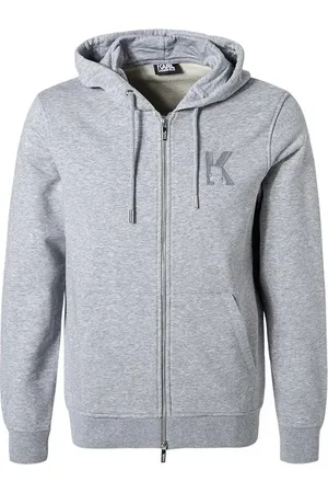 Karl Lagerfeld Herren Hoodie Sweatjacke unifarben