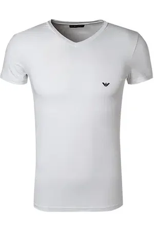 Emporio Armani Herren V-Shirt Baumwolle & Mix unifarben