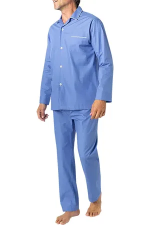 Novila Herren Pyjama Baumwolle & Mix unifarben