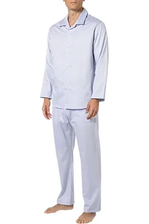 Novila Herren Pyjama Baumwolle & Mix unifarben