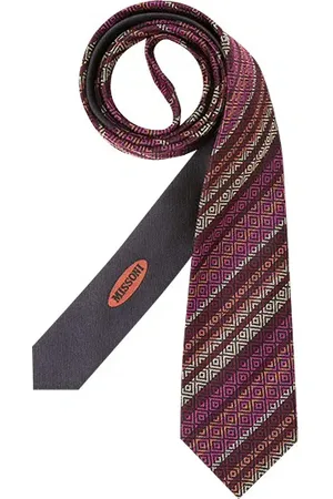 Missoni Herren Krawatte Bunt,College-Streifen
