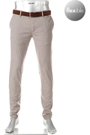Alberto Herren Chino kariert Slim Fit