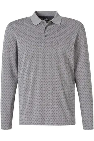 Ragman Herren Polo-Shirt gemustert