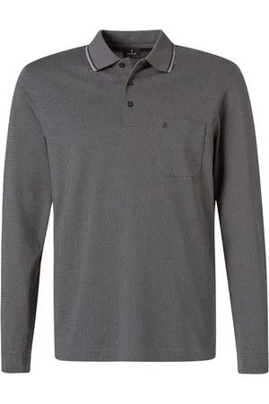 Ragman Herren Polo-Shirt gemustert