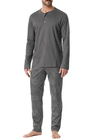 Schiesser Herren Pyjama Jersey-Baumwolle Gemustert