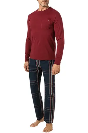 Tommy Hilfiger Herren Pyjama Jersey-Baumwolle Kariert
