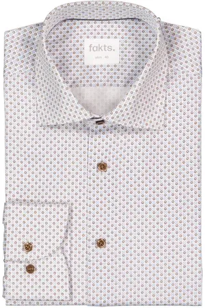 fakts Herren Hemd gemustert Slim Fit
