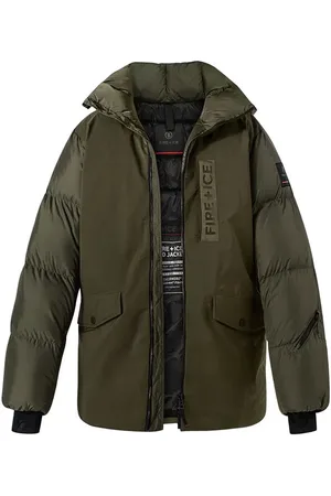 Fire + Ice Herren Daunenparka unifarben