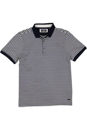 Ragman Herren Polo-Shirt gestreift