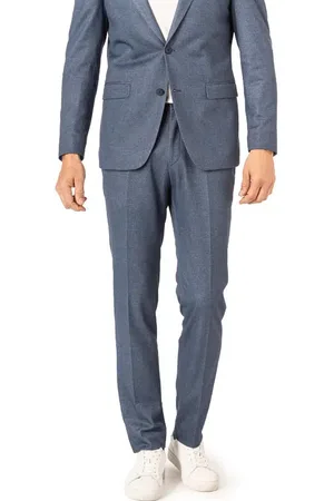 Roy Robson Herren Hose meliert Slim Fit