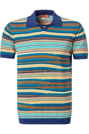 Daniele Fiesoli Herren Polo-Shirt gestreift