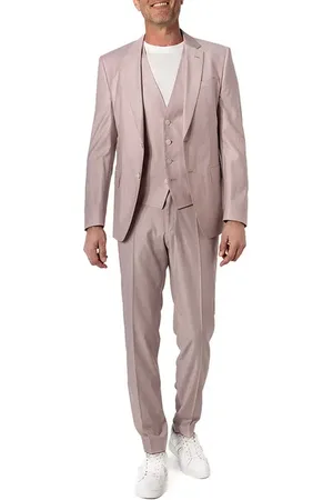 HUGO BOSS Herren Anzug meliert Slim Fit