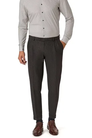Bugatti Herren Bundfaltenhose meliert