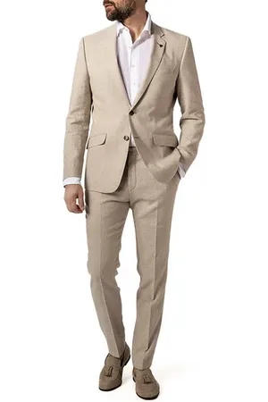 Roy Robson Herren Anzug meliert Slim Fit