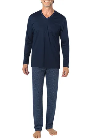 Novila Herren Pyjama Jersey-Baumwolle Gemustert