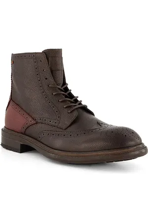 Rosso e Nero Herren Schnürboots Glattleder