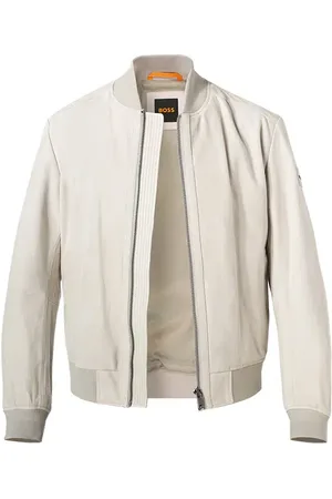 HUGO BOSS Herren Lederjacke unifarben