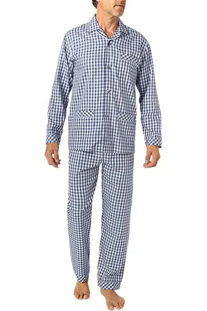 Van Laack Herren Pyjama Baumwolle & Mix Kariert
