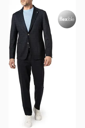 HUGO BOSS Herren Anzug gemustert Slim Fit