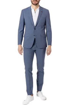 Roy Robson Herren Anzug meliert Slim Fit