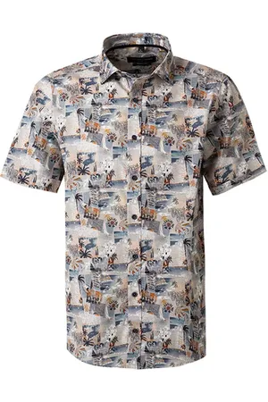 Casa Moda Herren Kurzarmhemd gemustert
