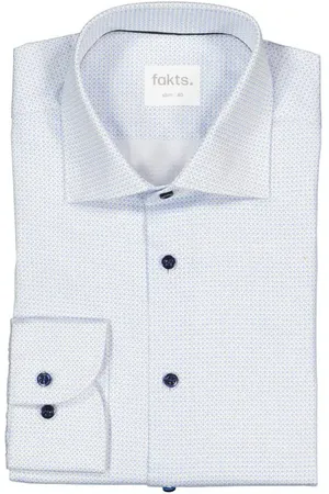 fakts Herren Hemd gemustert Slim Fit