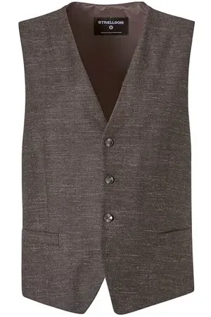 Strellson Herren Weste meliert Slim Fit