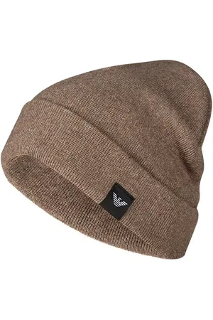 Emporio Armani Herren Mütze Kaschmirwolle meliert